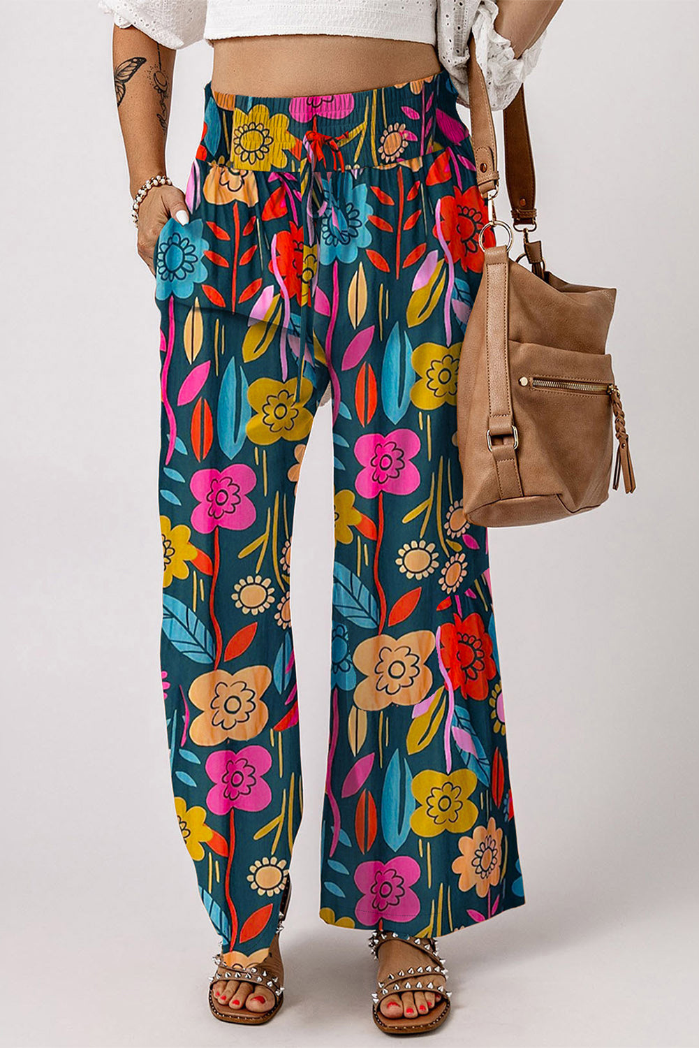 Mix Up Wide Leg Pants