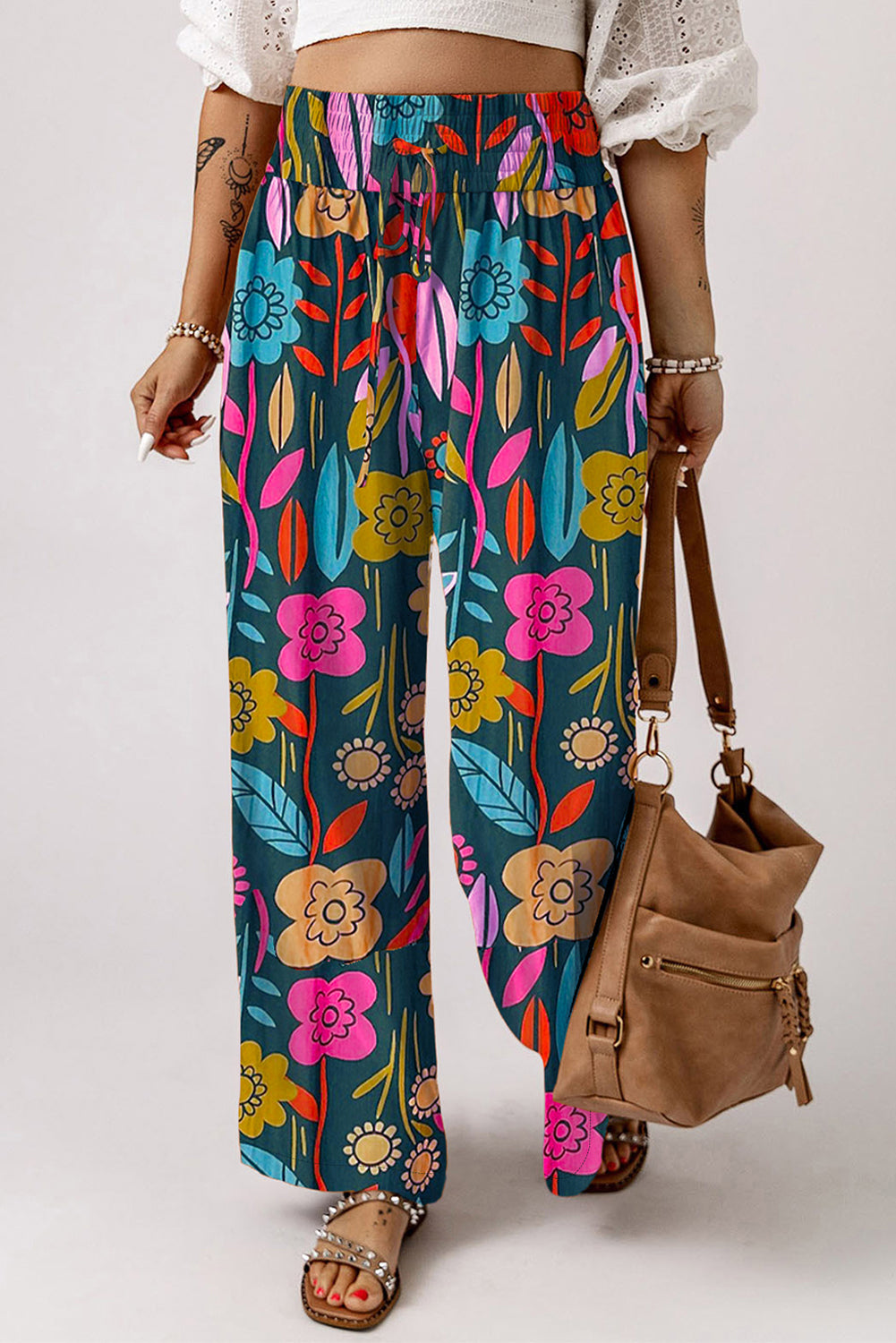 Mix Up Wide Leg Pants